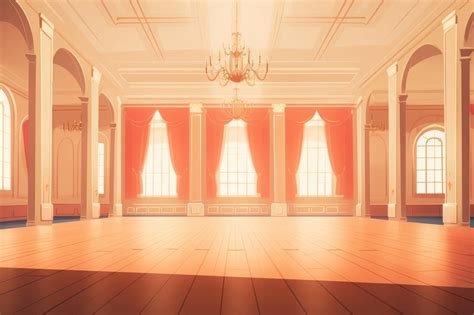 Ballroom flooring architecture illuminated. | Premium Photo ...
