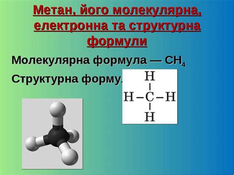 Метан. Молекулярна, електронна і структурна формули метану, поширення в ...