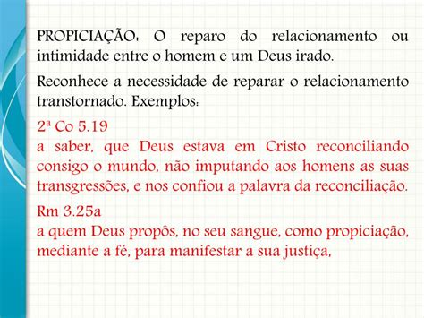 O Que É Propiciação Na Bíblia - PPT - Cristologia A Ira de Deus e a Propiciação do pecado PowerPoint ...