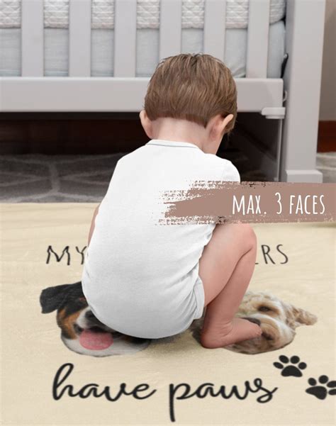 Personalized Baby Blanket with Dog Face – Pet Creativo