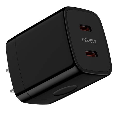 FiveBox 25W PD USB C Charger Block, Dual Port Fast Charging Wall