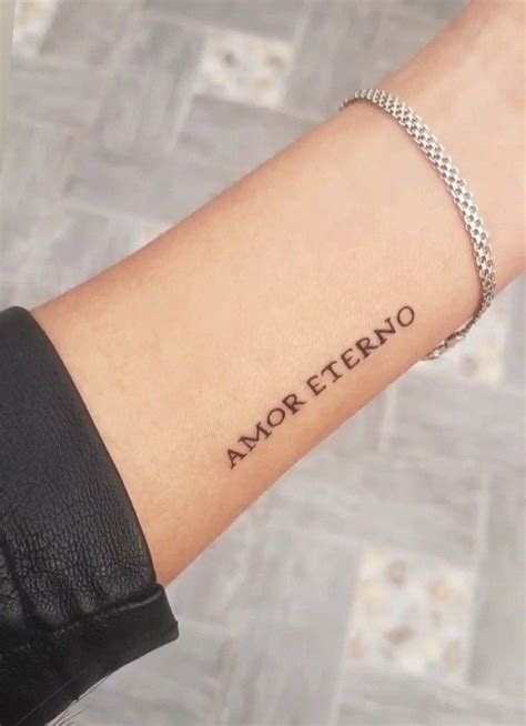 TATTOO AMOR ETERNO | Tatuajes dedicados a abuelos, Tatuaje texto ...