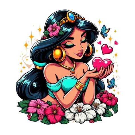 Princess Jasmine Png Clipart, Aladdin Princess, Jasmine Flower Design