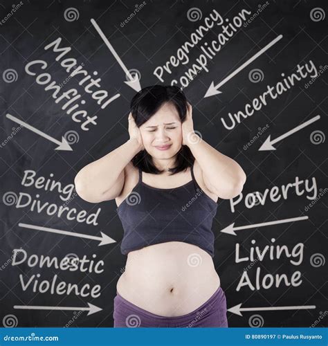 Mother Feeling Headache with Family Conflict Stock Image - Image of