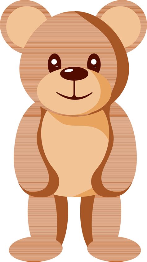 cute teddy bear character  brown color  vector art  vecteezy