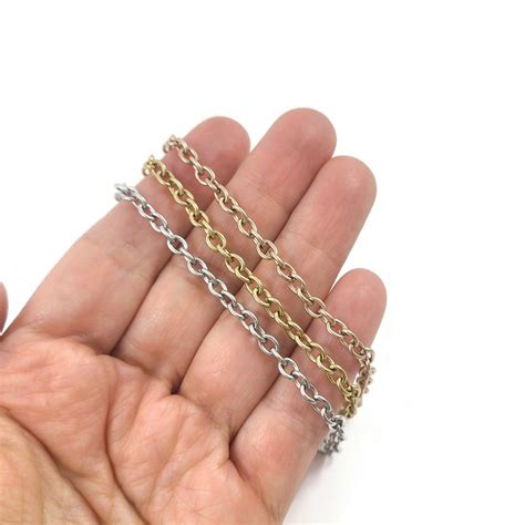 Chunky cable chain bracelet, silver, gold, Bulk lot for jewelry making