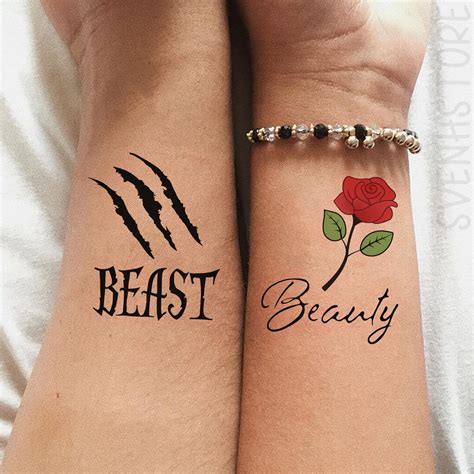 beauty and the beast tattoo 2