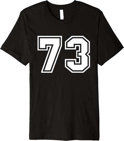 Amazon.com: Team Jersey Number #73 Sports Gift Premium T-Shirt ...