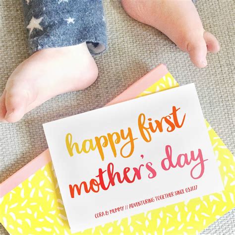 Personalised First Mother's Day Card By Clara and Macy