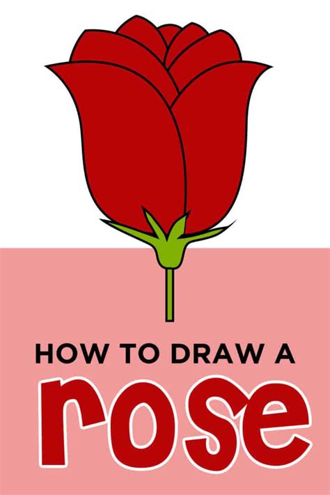 draw  rose  kids easy step  step tutorial