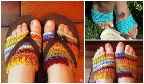 Flip Flop Socks Crochet Pattern Free & Paid | Flip flop socks, Crochet ...