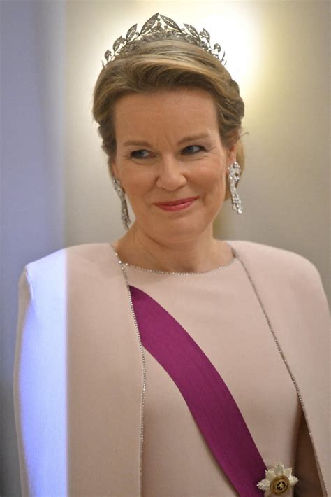 Photo : La reine Mathilde de Belgique - Le président de la ...