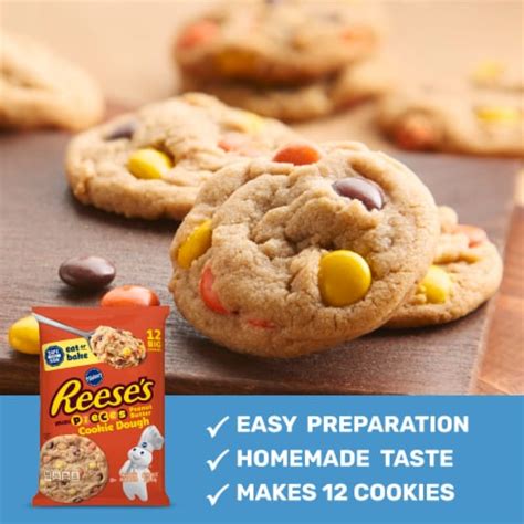 Pillsbury Ready To Bake Reese's Mini Pieces Peanut Butter Cookie Dough ...