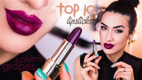 TOP 10 Винные & Сливовые Помады | Свотчи на Губах ♥ - YouTube