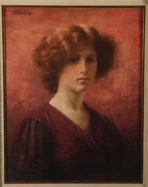 Henri Fantin-Latour "Portrait of a Girl" Pastel