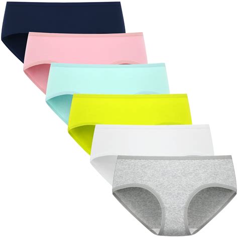 POPKOK Teen Girls Underwear Cotton Brief Panties 6 pack (12-14 Years