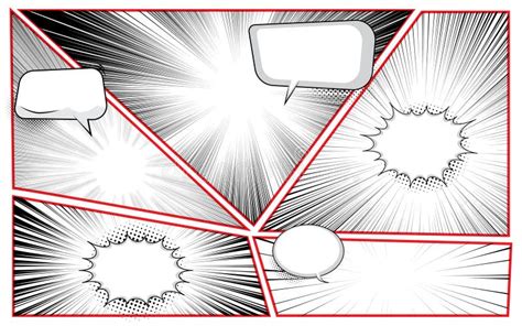 black  white comic scene background stock vector illustration