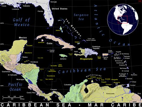 Caribbean · Public domain maps by PAT, the free, open source, portable ...