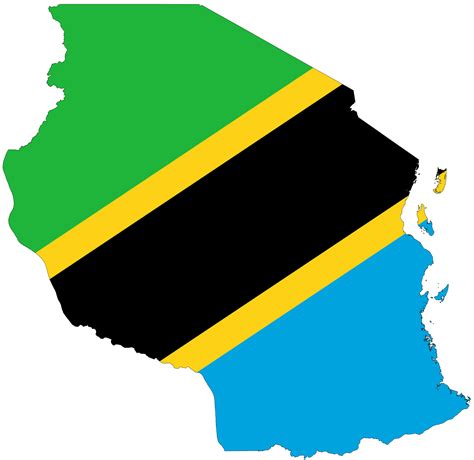 Tanzania Flag Map - MapSof.net
