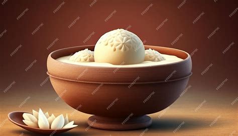 Premium AI Image | Rasgulla a popular Bengali sweet is an Indian sweet ...