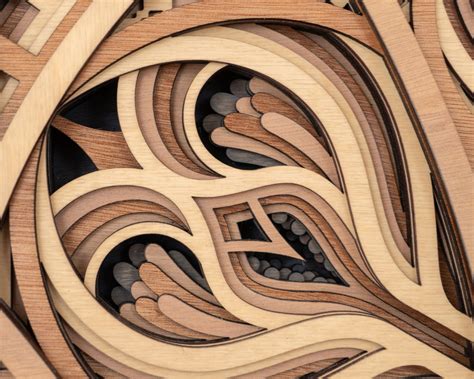 Aurora Multi-layered Wood Art Laser Cut Wood Art 3D - Etsy