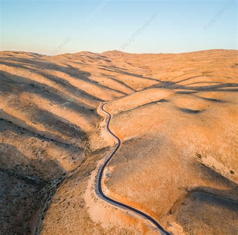 Aerial view of an empty road in Ras Baalbek, Lebanon - Stock Image ...