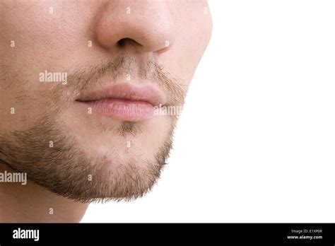 bottom part   mans face stock photo alamy