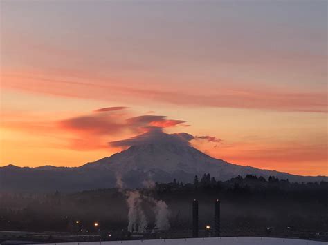 Mount Rainier at Sunrise by UnderTallTrees on DeviantArt