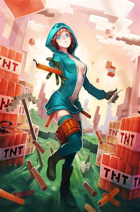 Creeper Minecraft Girl at Liam Edgar blog