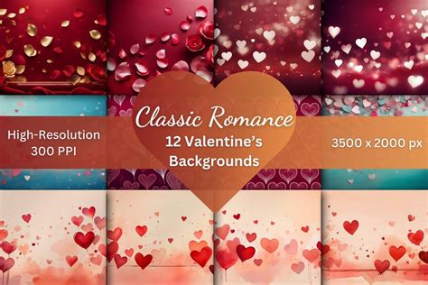 Timeless Valentine’s Backgrounds Bundle Graphic by Remi Creations · Creative Fabrica