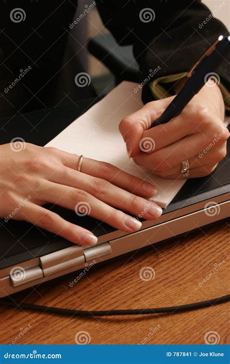 writing  note stock image image  computer employee