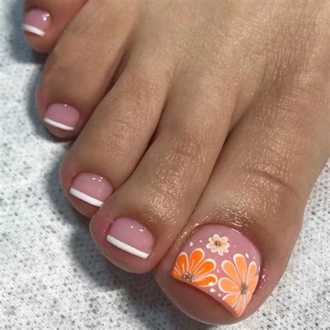 Amazon.com: 24Pcs French Tip Press on Toenails for Women Toe Nail Press ...