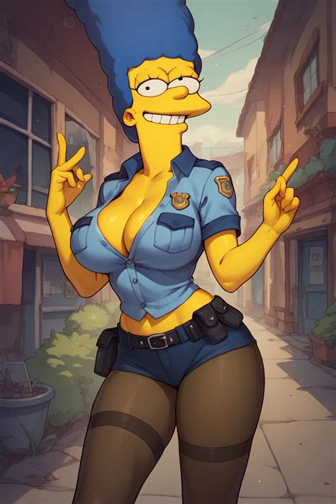Marge Simpson very beautiful smiling with a super sexy body - SeaArt AI