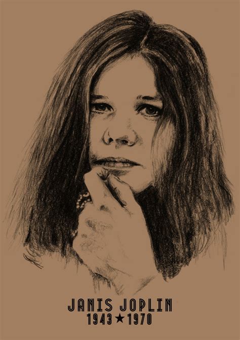 Janis Joplin: A3 -print - Hand Drawn Portrait Signed by Artist - (black ...