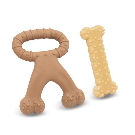 Ompellus Dog Chew Toy for Aggressive Chewers, 2 PACK Food-grade Durable