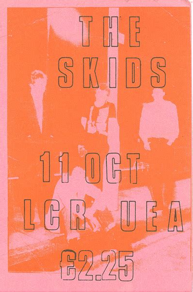 THE SKIDS UEA 1980 ticket » We Are Cult