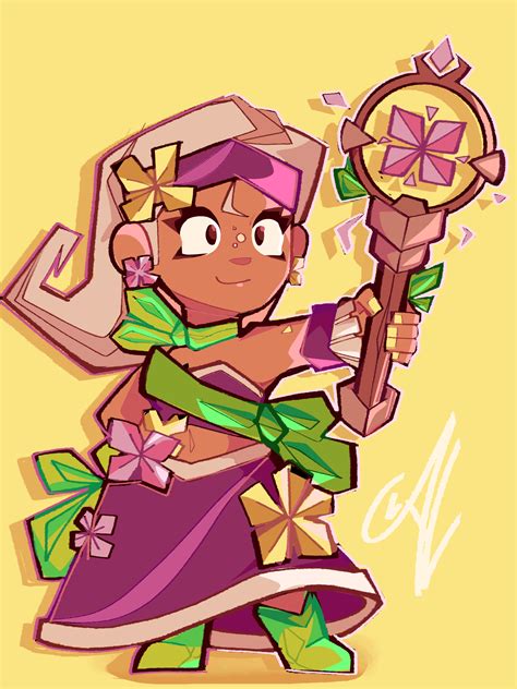 Making Skin Concepts PT.1 : Floral Queen Amber : r/Brawlstars