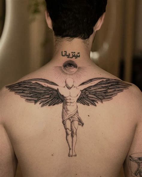 Realistic Angel Wings Tattoo