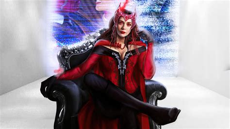 Elizabeth Olsen Marvel Comics Scarlet Witch Wanda Maximoff 4K HD