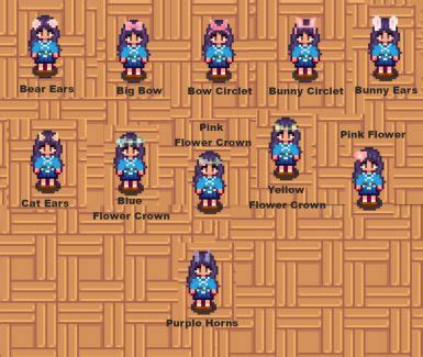 Mod categories at Stardew Valley Nexus - Mods and community | Cute hats ...