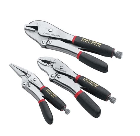 CRAFTSMAN PROFESSIONAL 3- PIECE LOCKING PLIER SET - Wigman's Vessel Supply