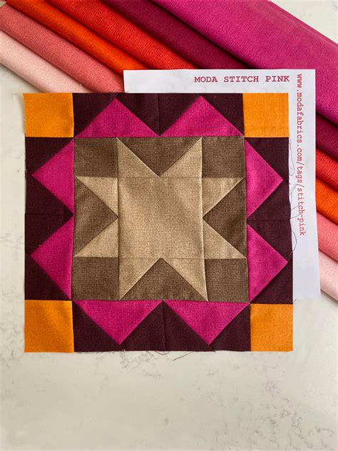 Moda Stitch Pink Quilt Sampler in Thatched by Robin Pickens - Robin Pickens