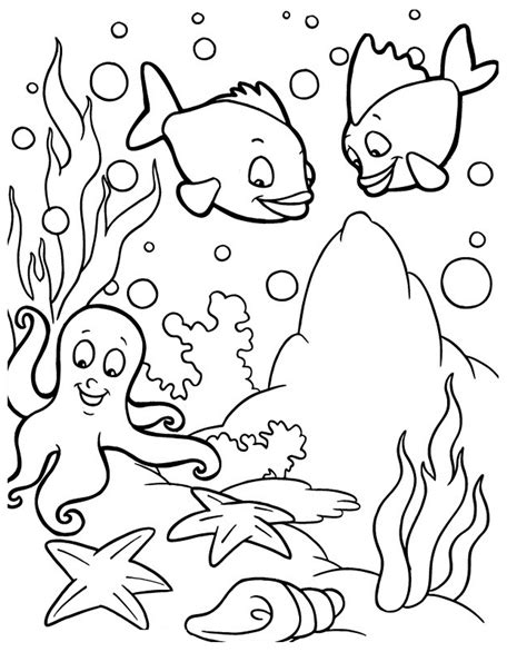 Underwater Animals Coloring Pages at GetColorings.com | Free printable colorings pages to print ...