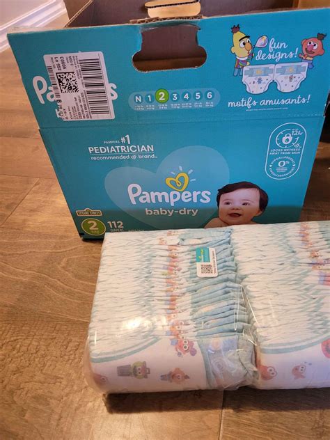 Pampers Baby Dry Sesame Street Diapers [Size 2, 56 count] - Disposable ...