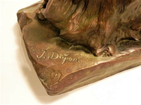 Josuë DUPON (1864-1935) Lying Lion Bronze (ca 1908) - Ref.109436