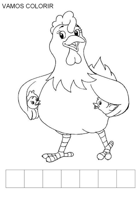 Desenho Da Galinha Ruiva Para Imprimir - RETOEDU