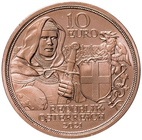 Монета Австрия 10 евро 2021 Рыцарские истории - Братство стоимостью ...