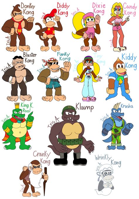 All The Donkey Kong Characters by IrisAcevesAndFriends on DeviantArt