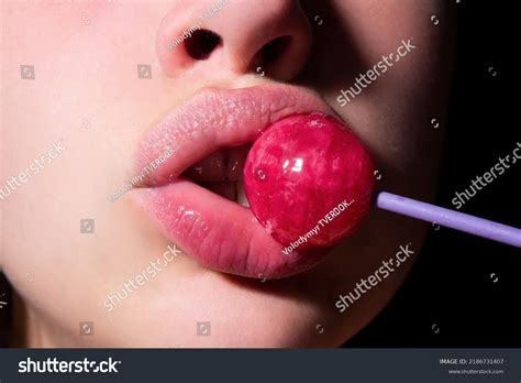 Girl Sexy Mouth Eating Chupa Chups Stock Photo 2186731407 | Shutterstock