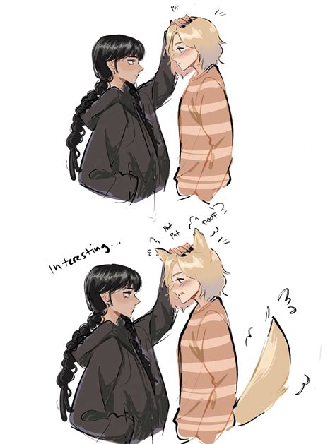 wednesday addams and enid sinclair (addams family and 1 more) drawn by